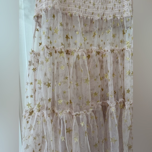 Free People Starbright Dress metallic gold bodice long tunic - Picture 14 of 16